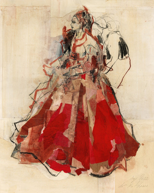 Red Collage Dress