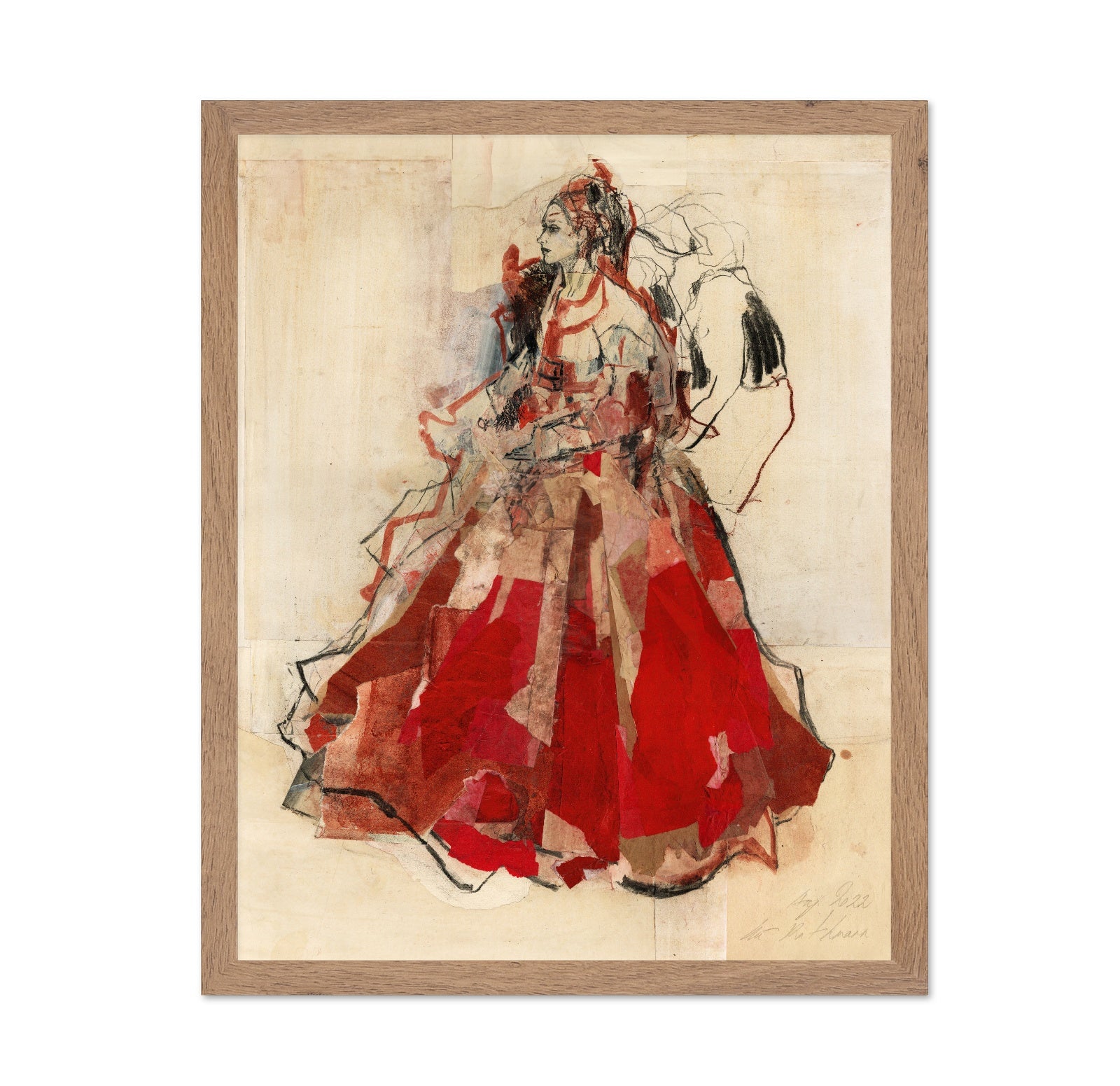 Red Collage Dress