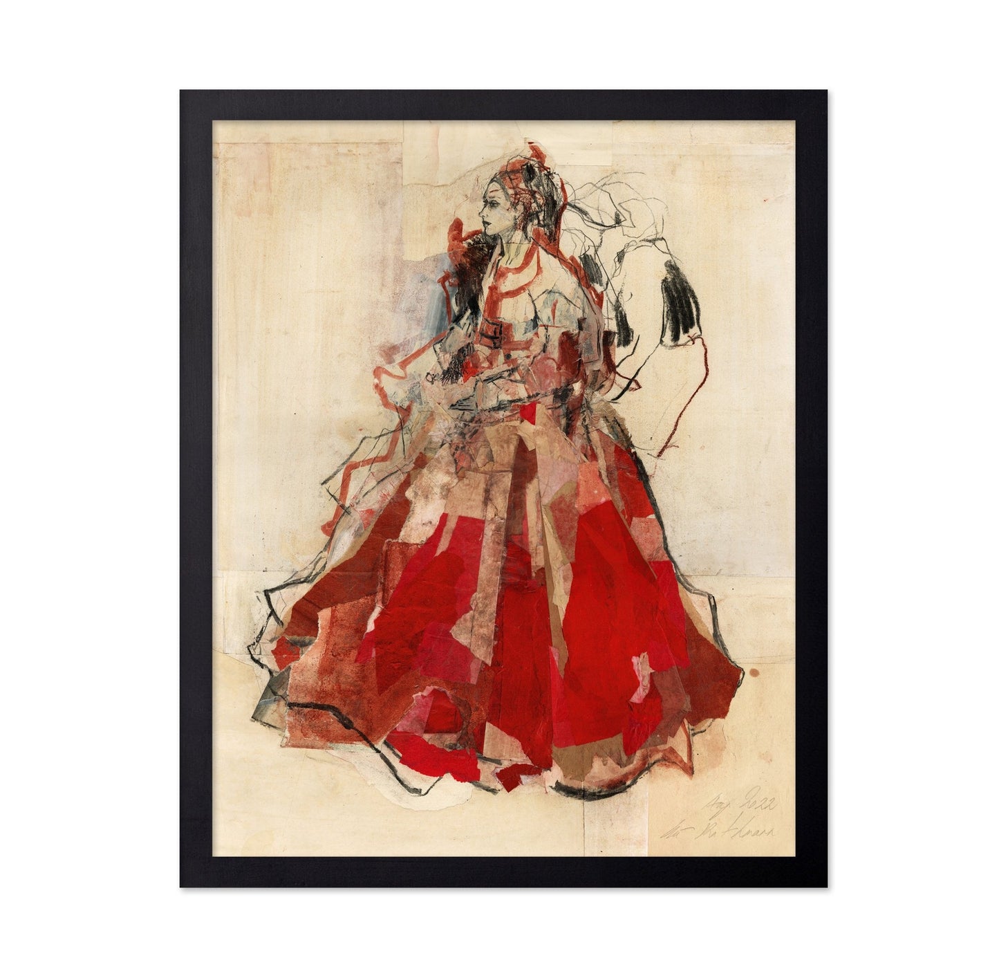 Red Collage Dress