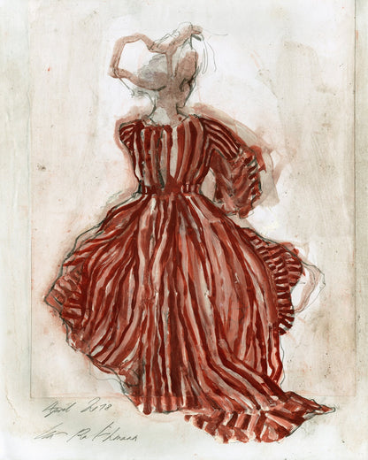 Striped Red Dress