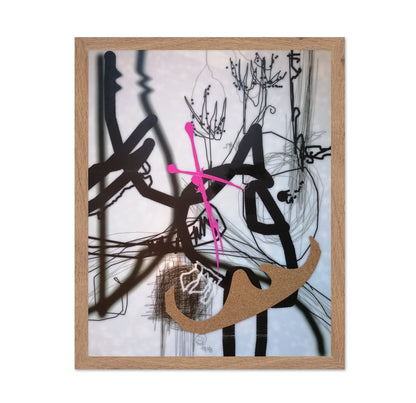 Abstract Pink Cross Lines