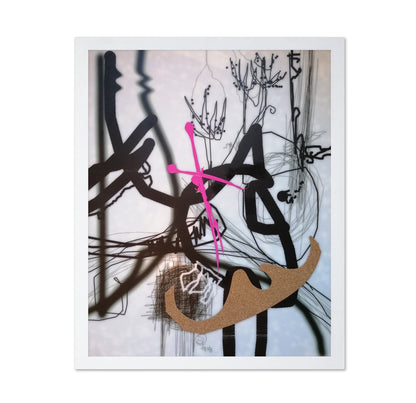 Abstract Pink Cross Lines