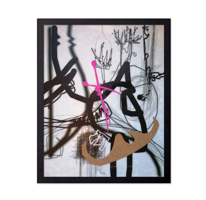 Abstract Pink Cross Lines