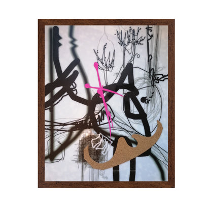 Abstract Pink Cross Lines