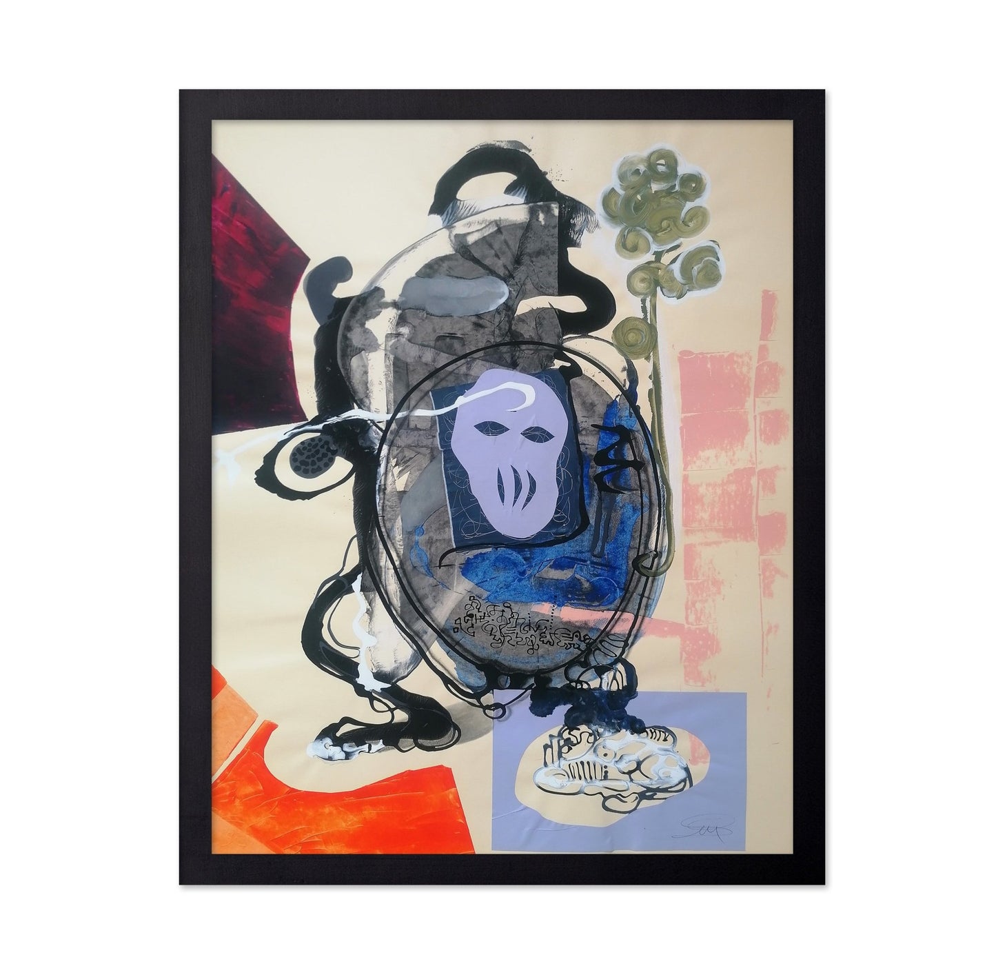 Masked Abstract Figure