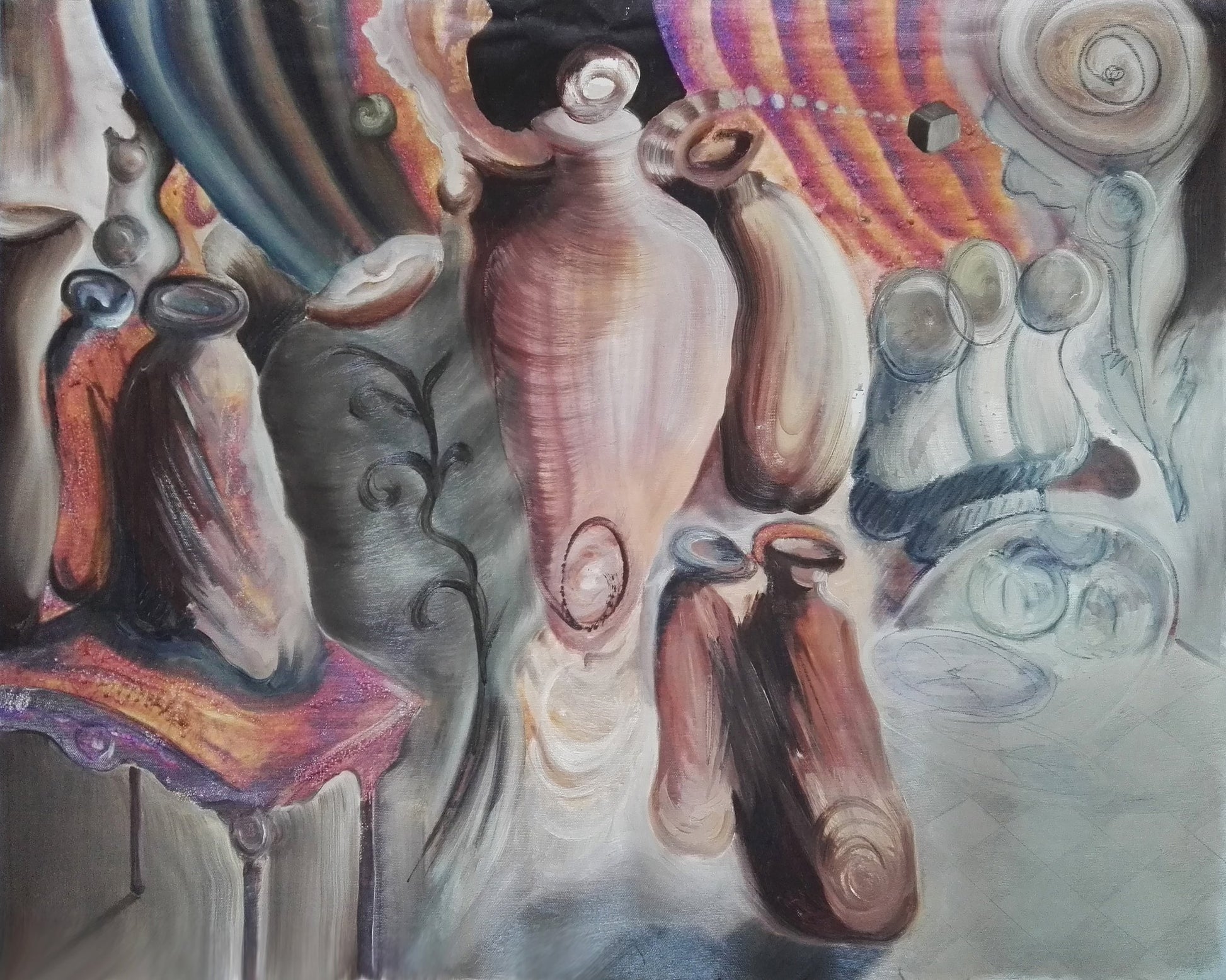 Surreal Vase Composition