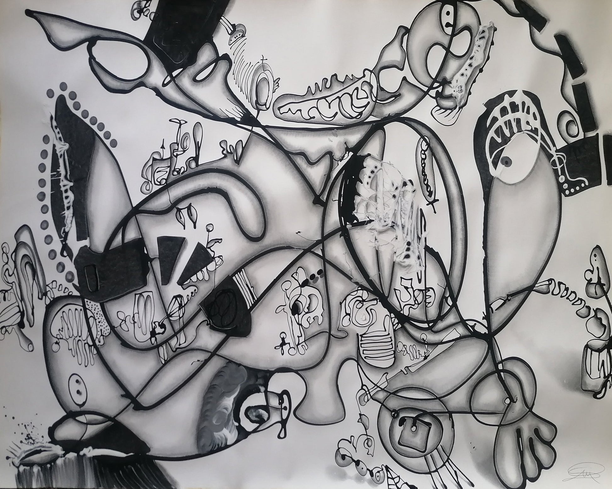 Monochrome Abstract Figures