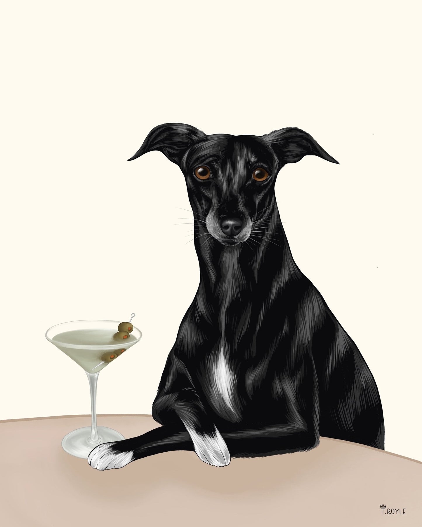 Martini Dog Portrait