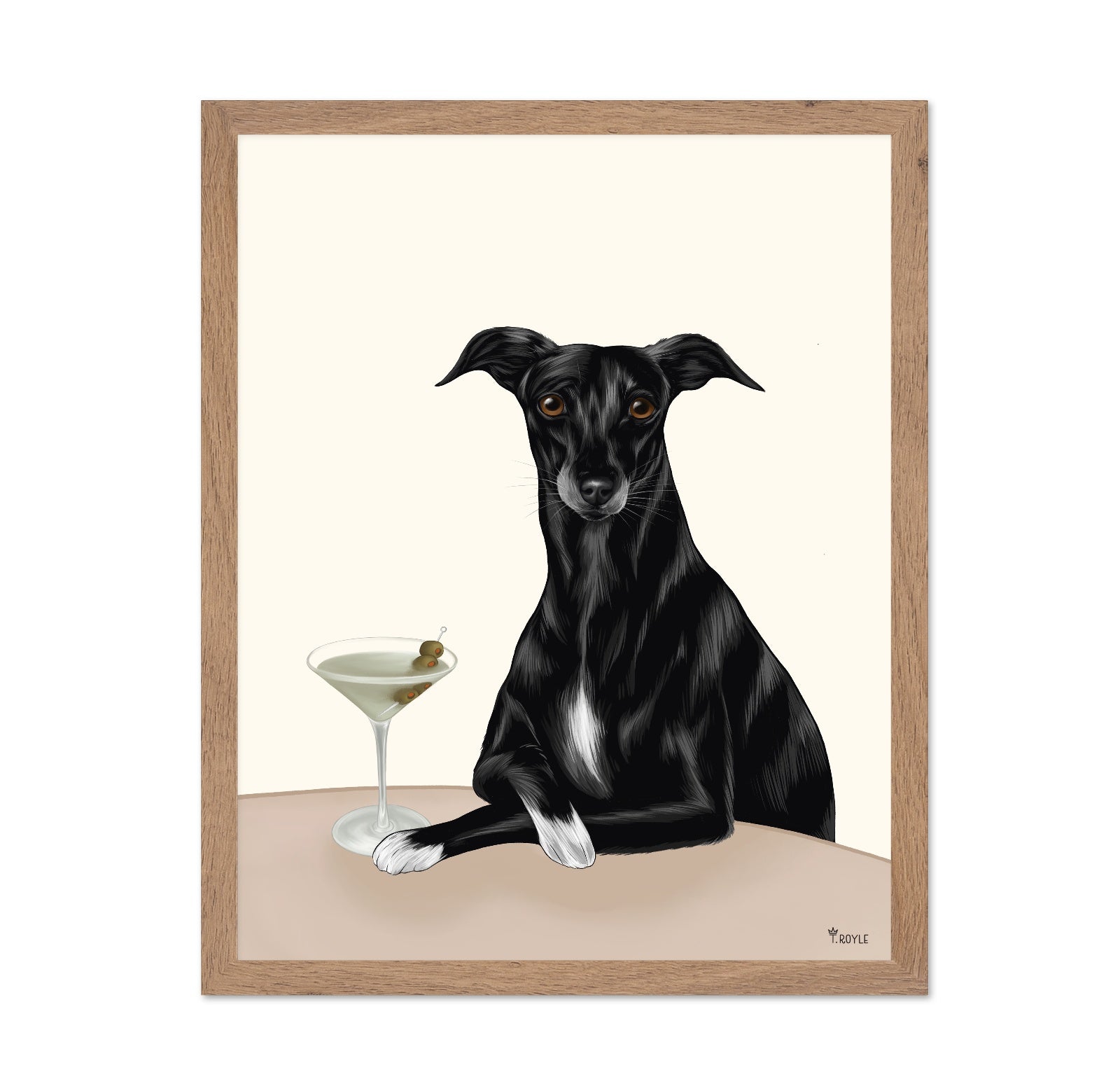 Martini Dog Portrait