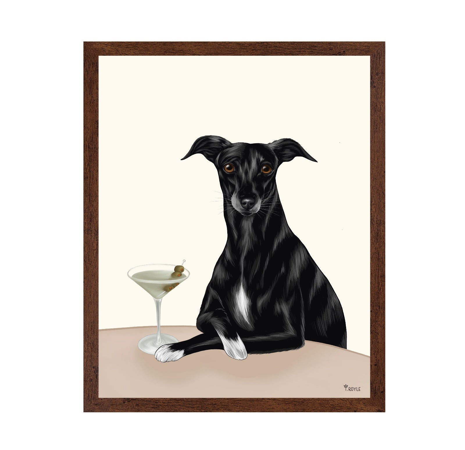 Martini Dog Portrait