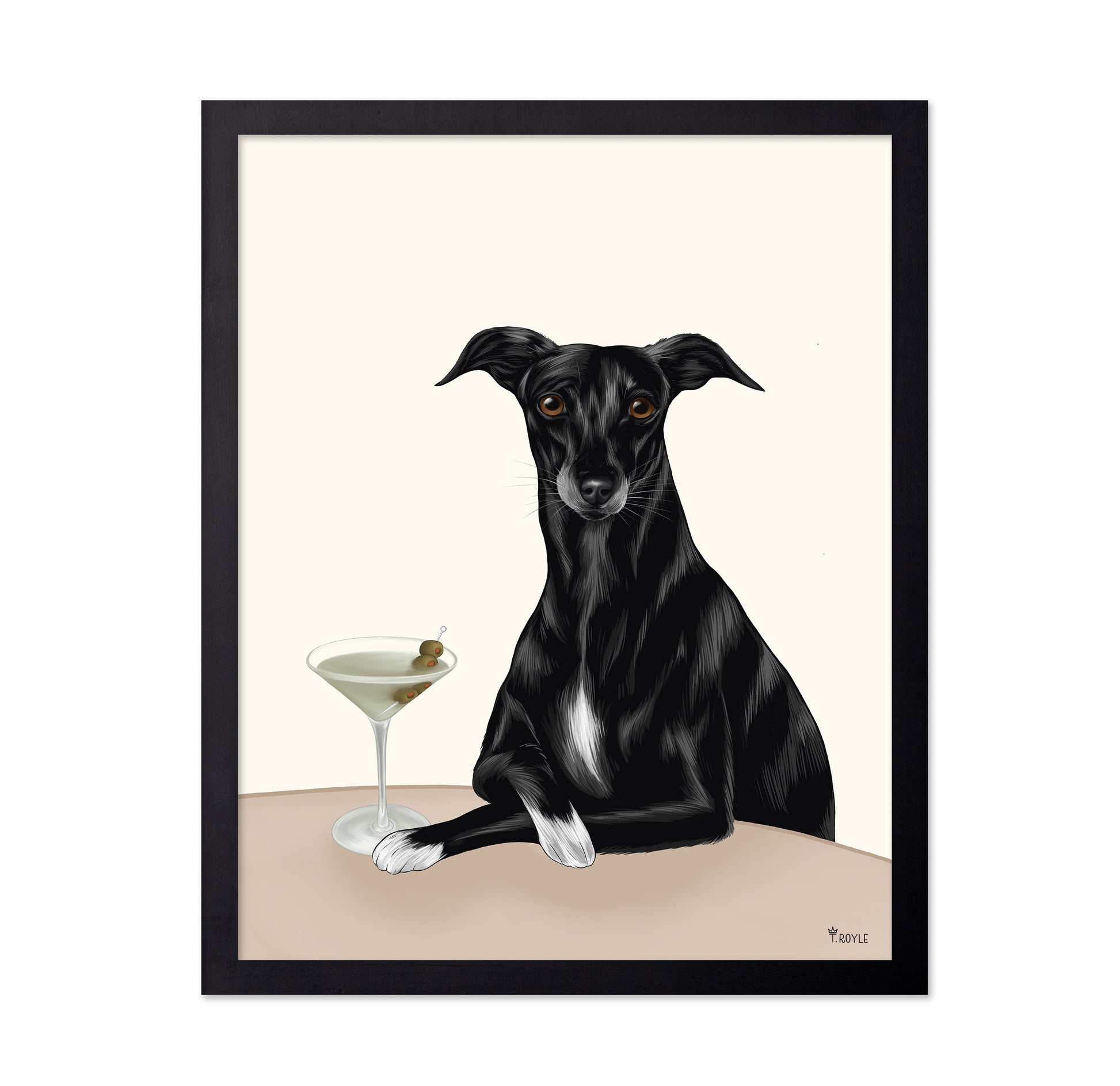Martini Dog Portrait