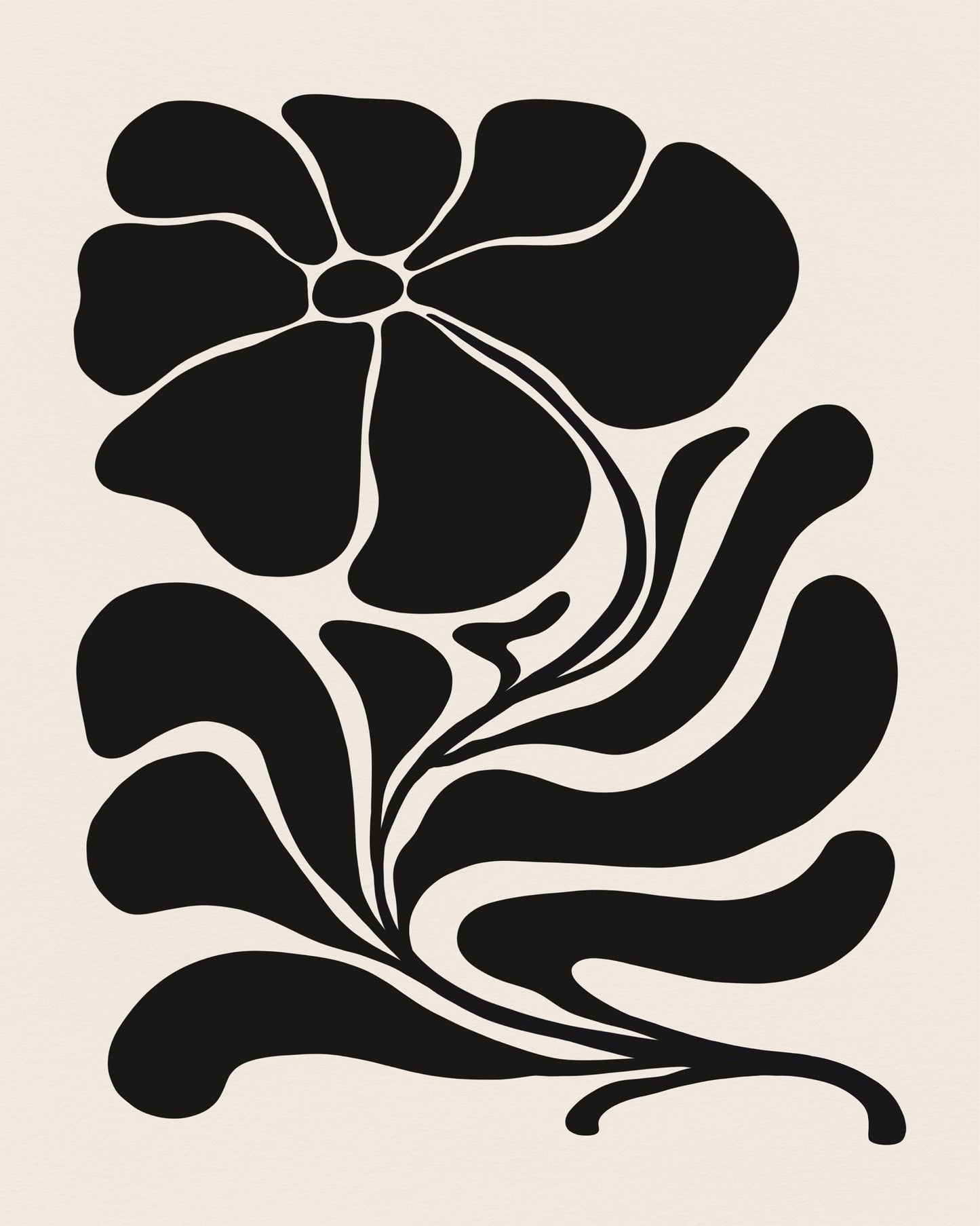 Bold Black Flower