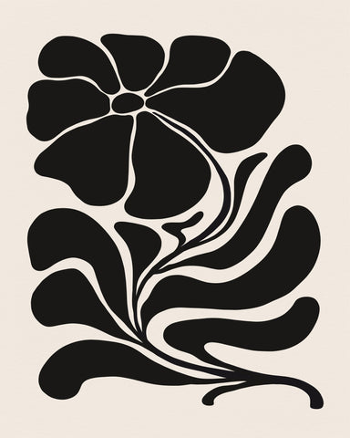 Bold Black Flower