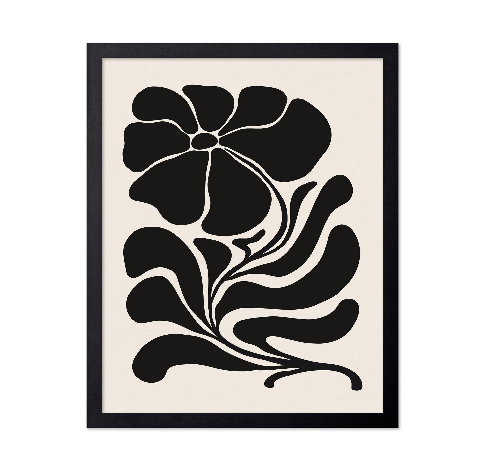Bold Black Flower