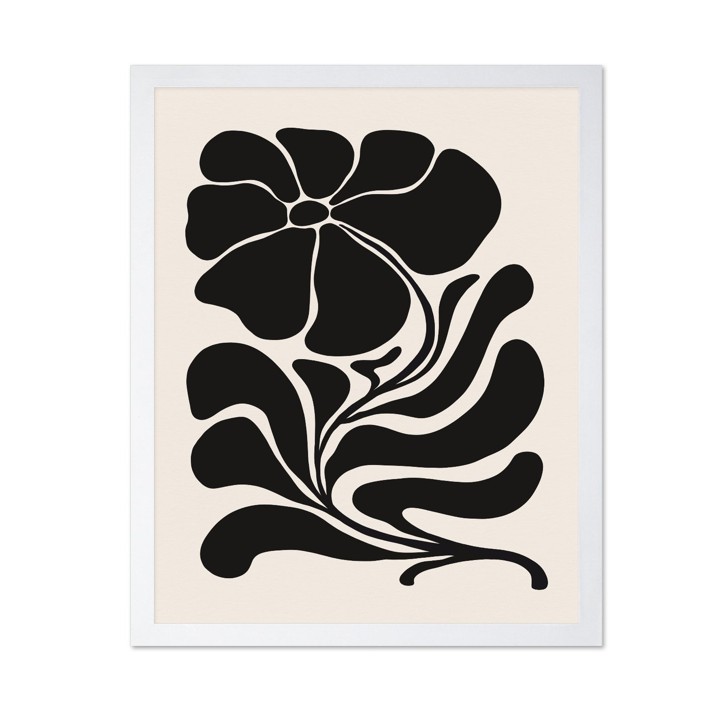 Bold Black Flower