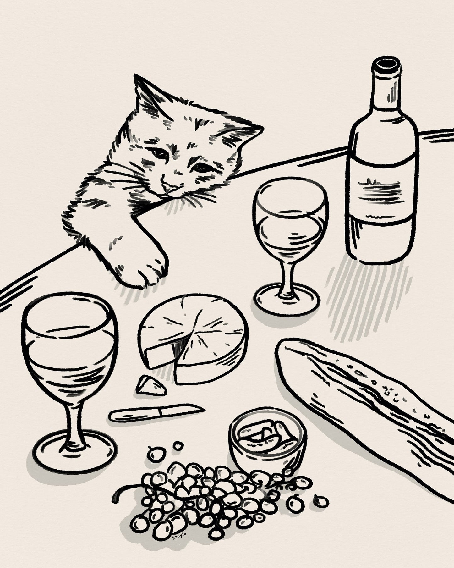 Cat Wine Table