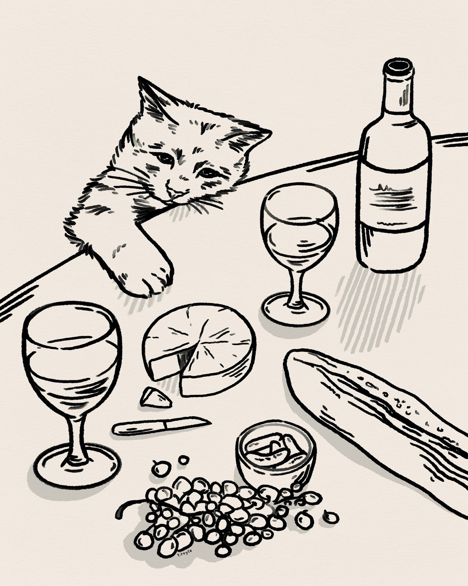Cat Wine Table
