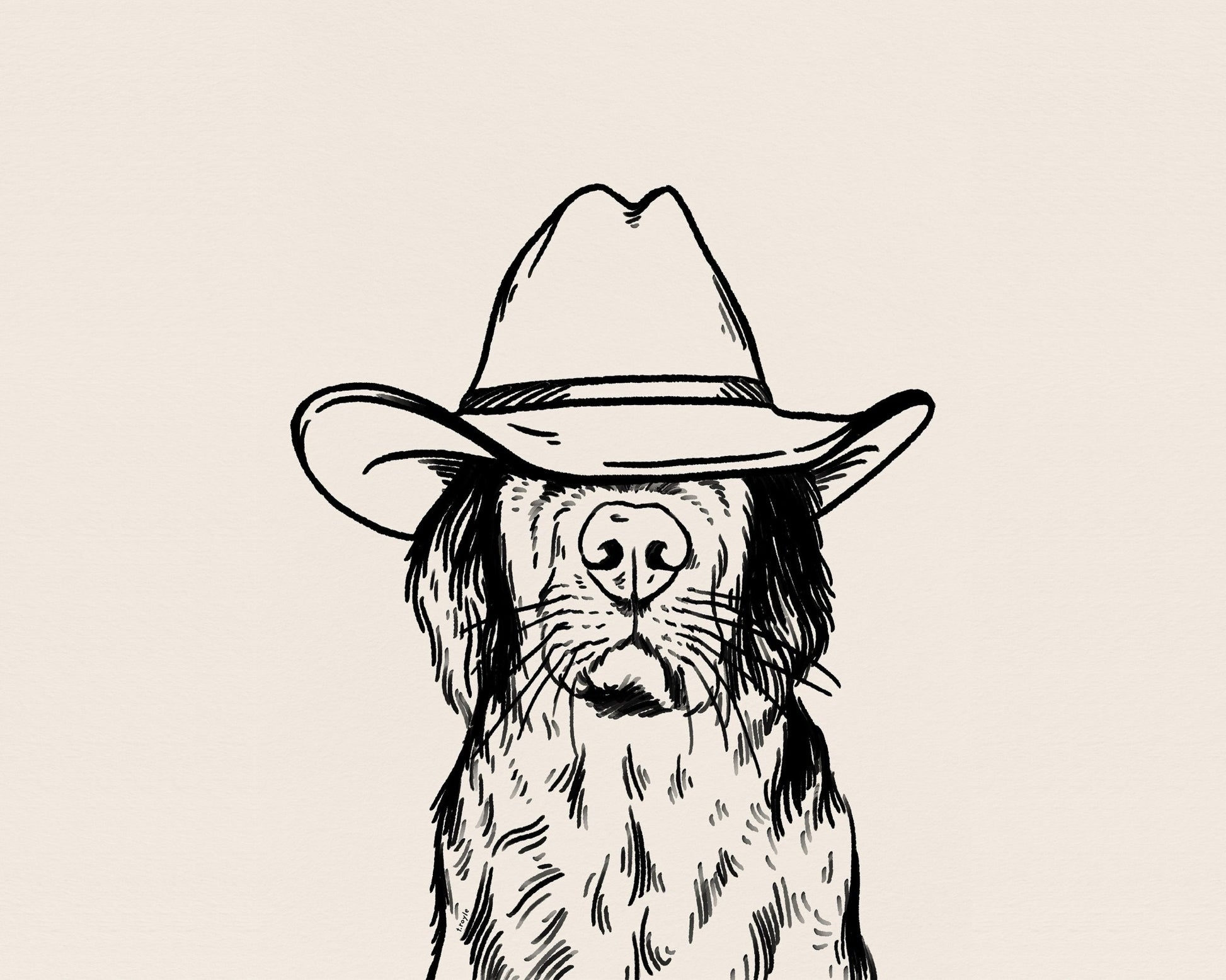 Cowboy Dog Portrait No2