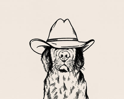 Cowboy Dog Portrait No2