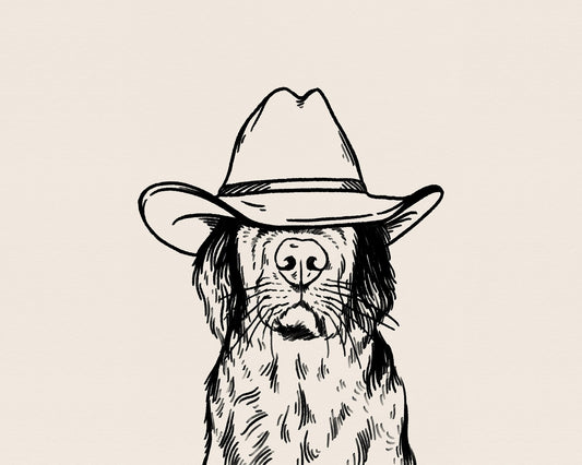 Cowboy Dog Portrait No2