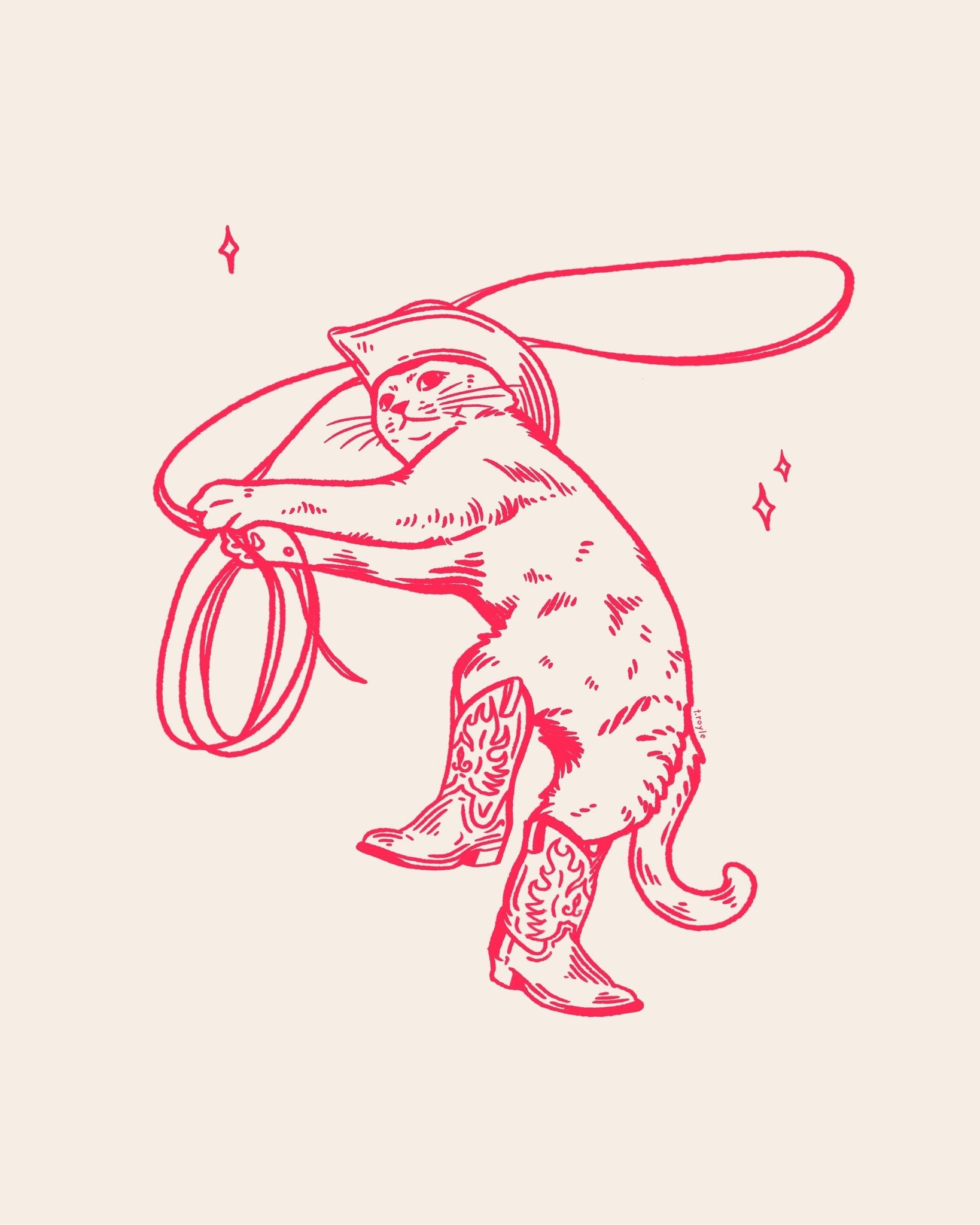 Cowboy Lasso Cat