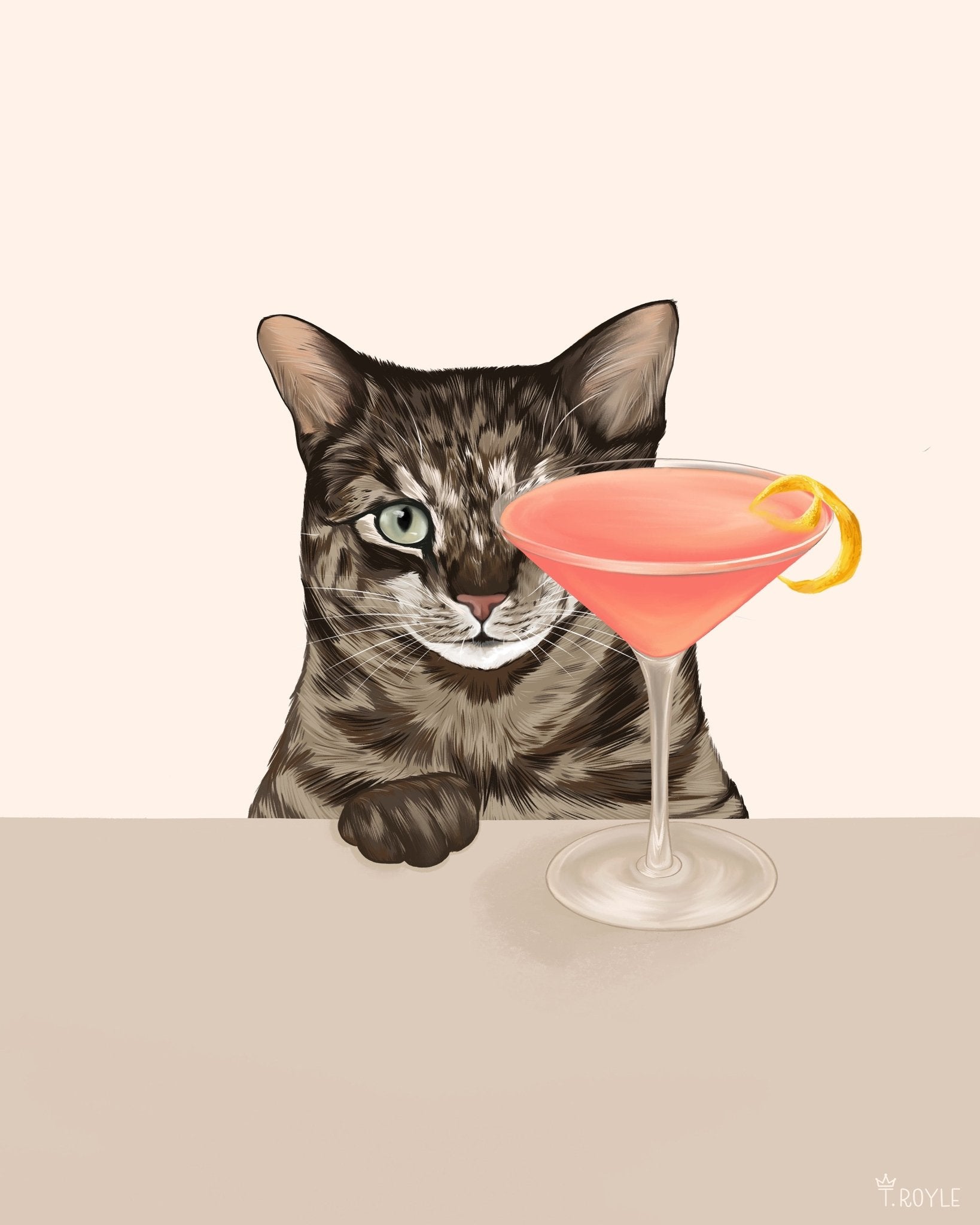 Pink Cocktail Cat