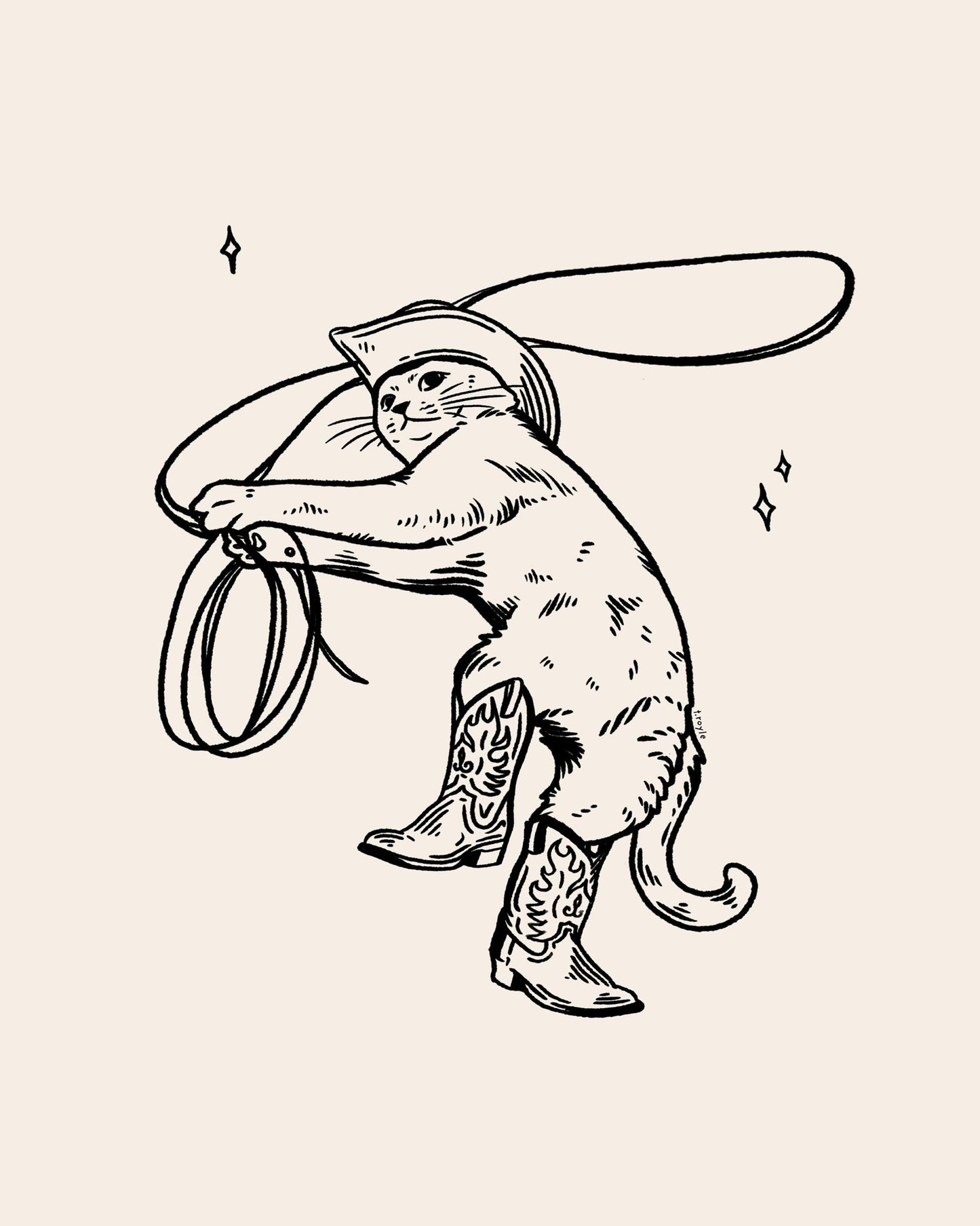 Lasso Cowboy Cat