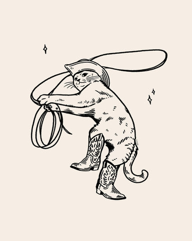 Lasso Cowboy Cat