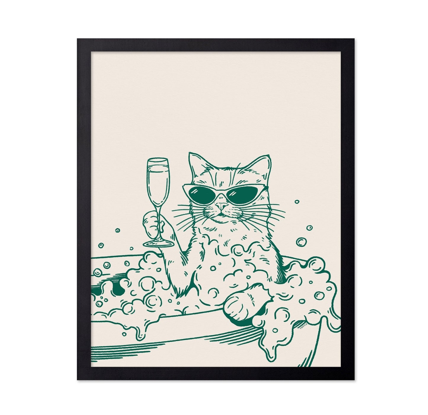 Cat Bath With Champagne