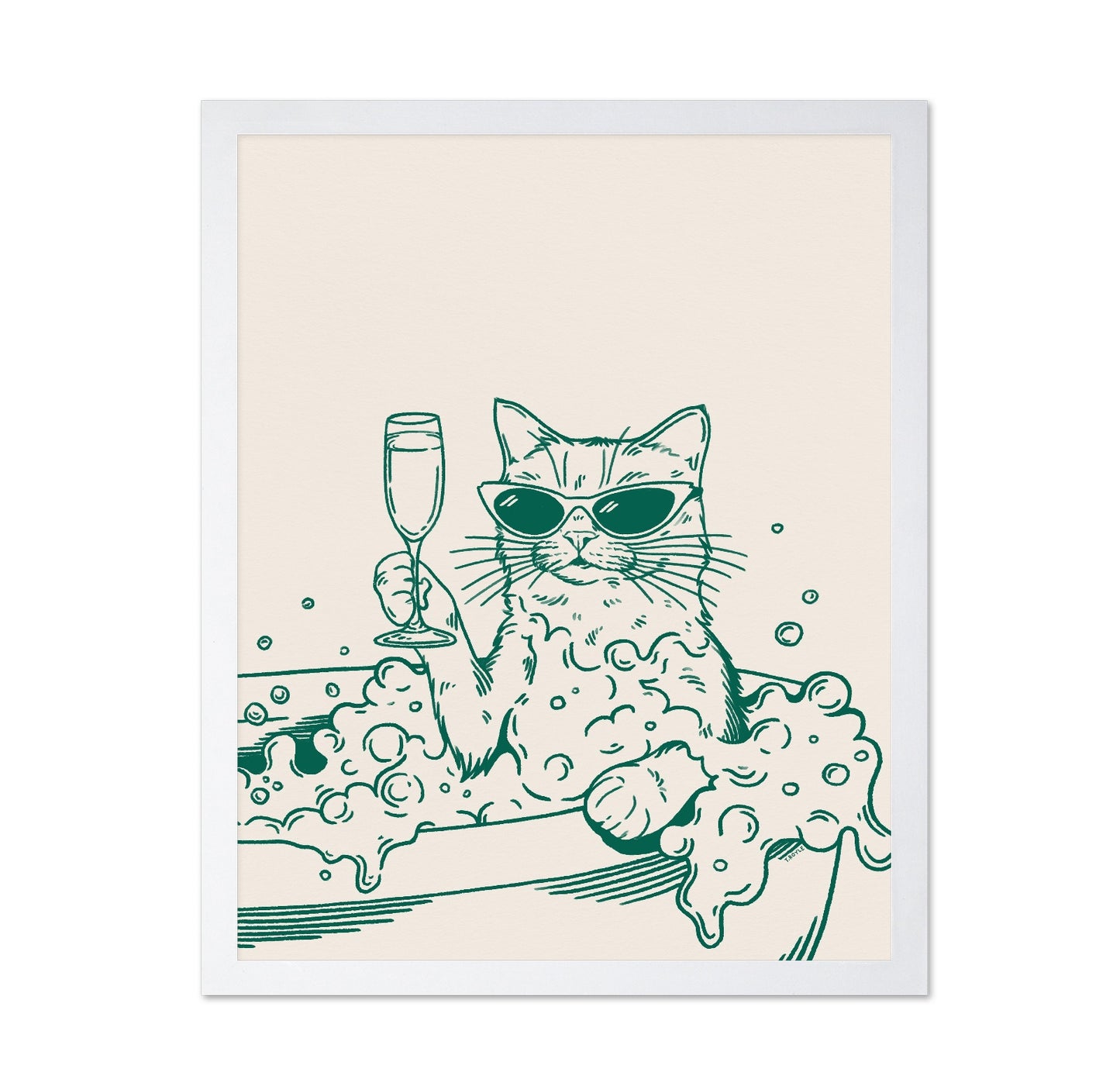 Cat Bath With Champagne