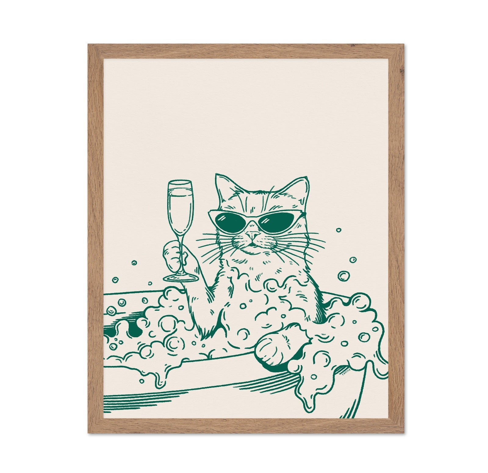 Cat Bath With Champagne