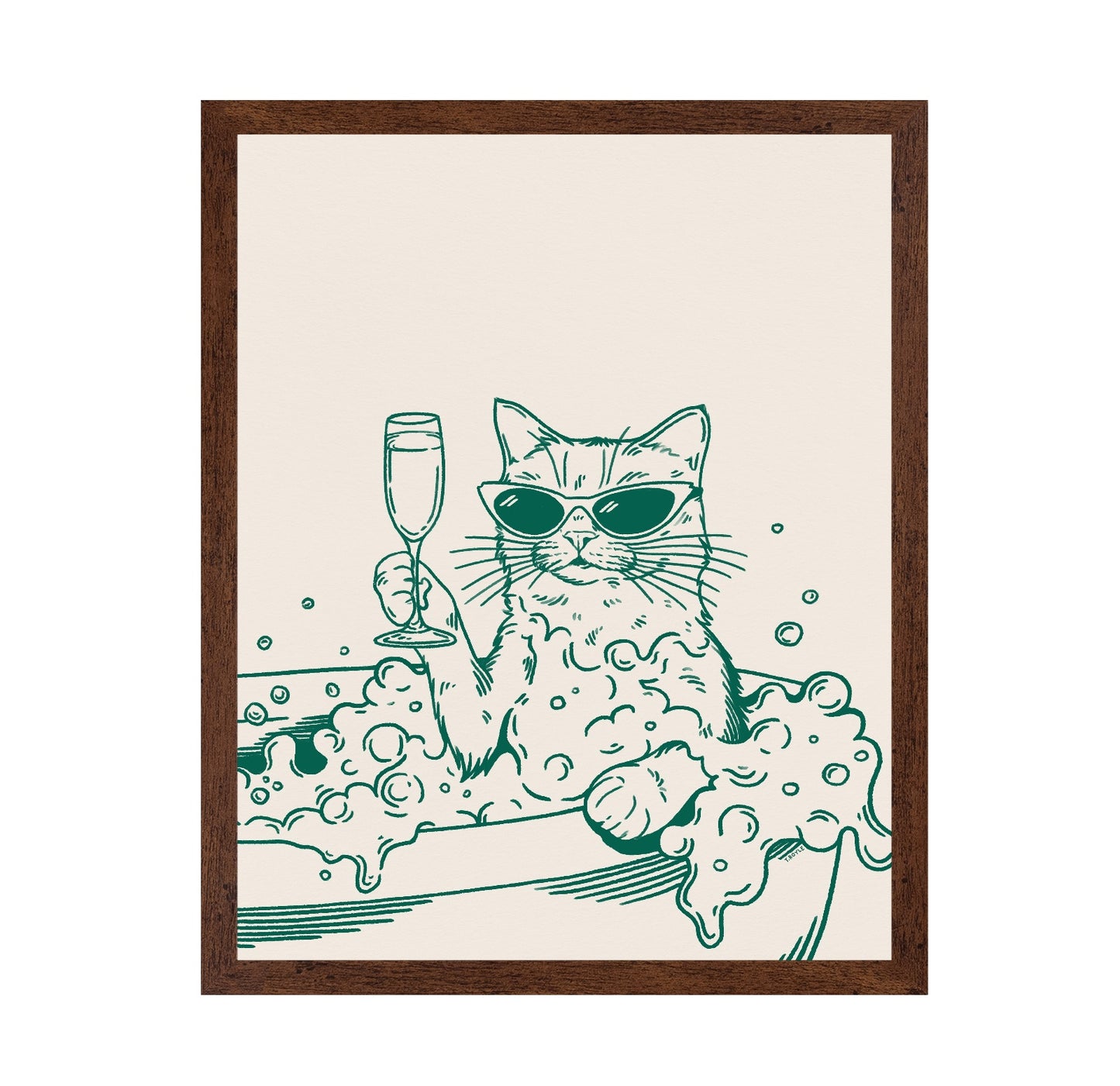 Cat Bath With Champagne