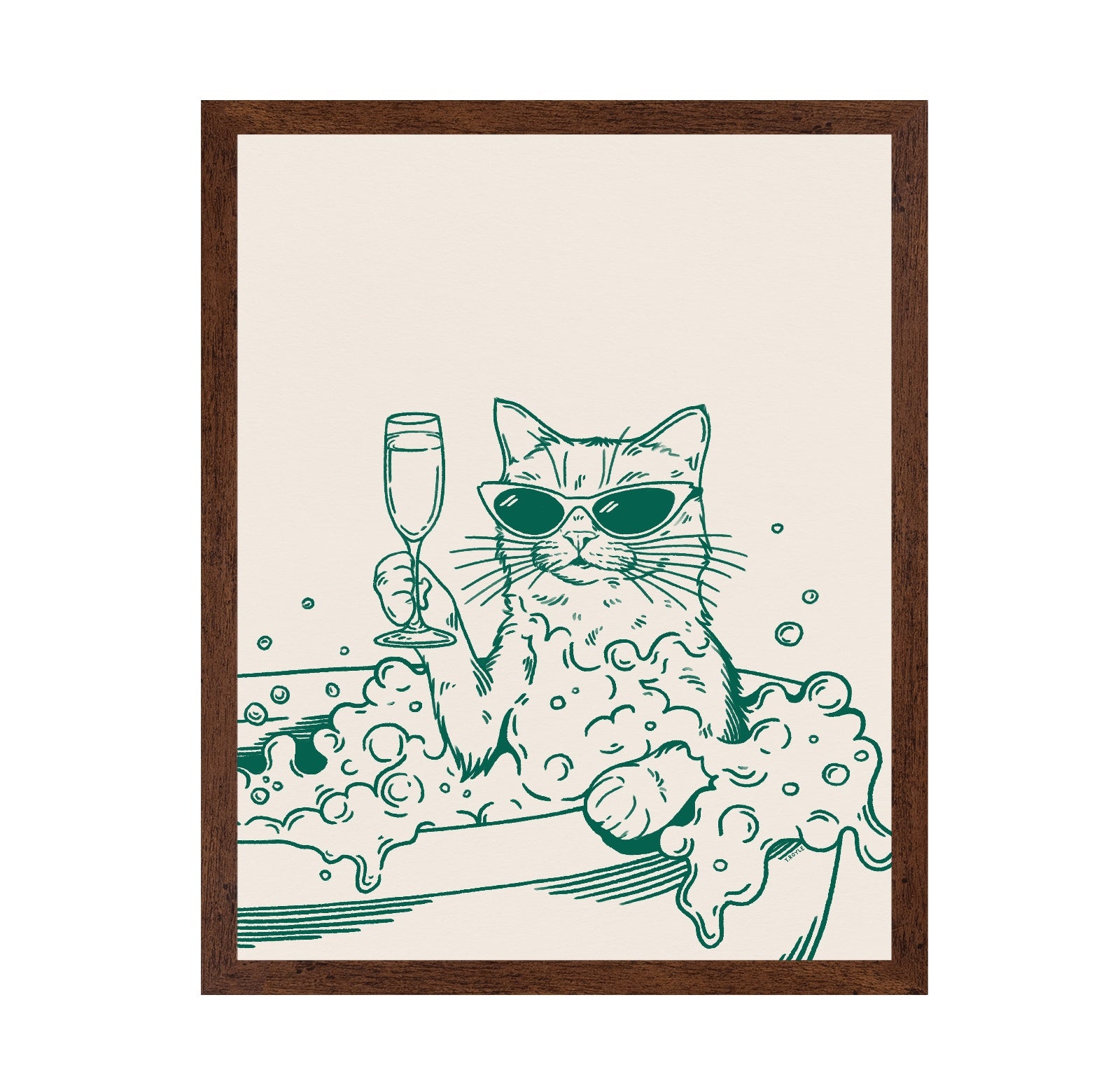 Cat Bath With Champagne