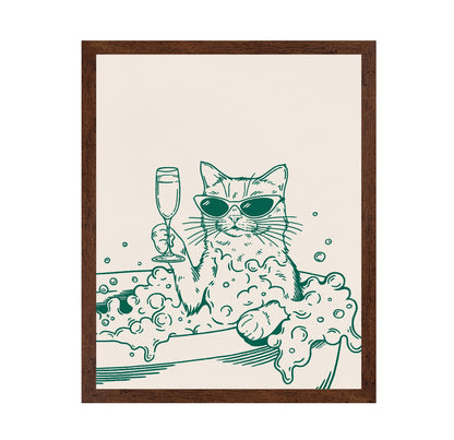 Cat Bath With Champagne