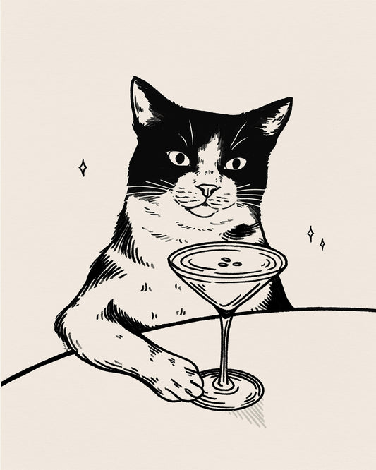 Cat Cocktail Time