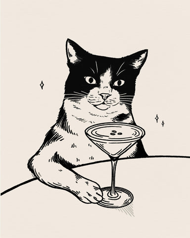 Cat Cocktail Time