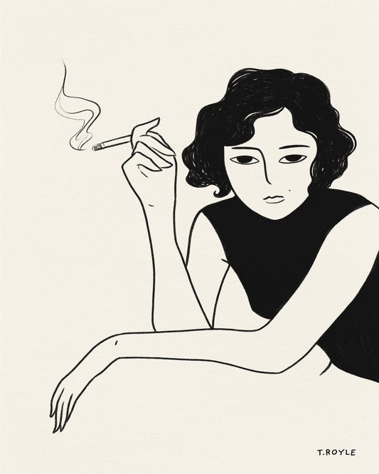 Smoking Woman Portrait