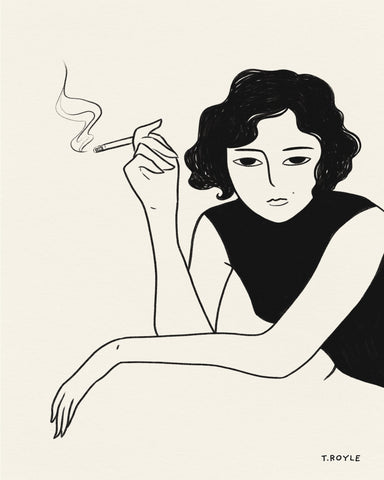 Smoking Woman Portrait