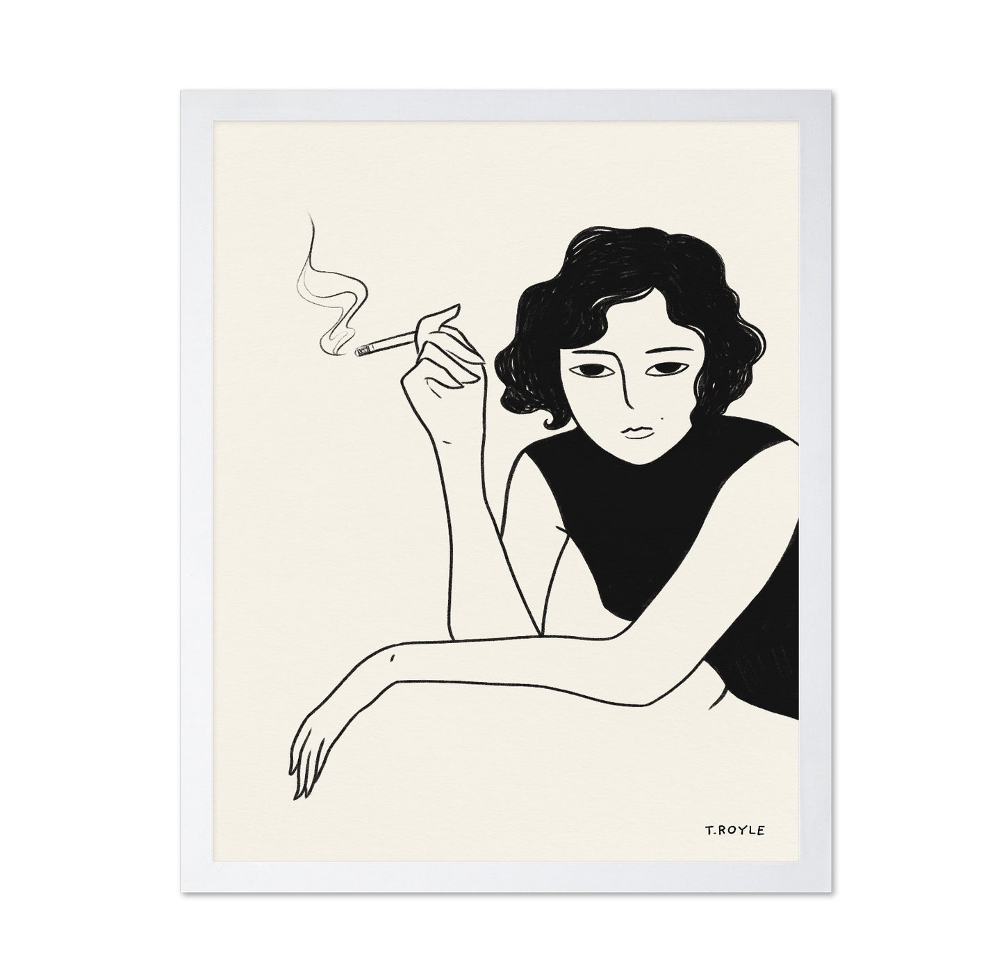 Smoking Woman Portrait