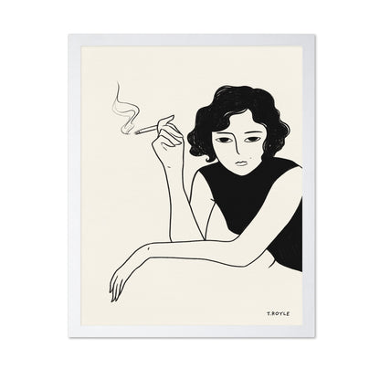 Smoking Woman Portrait