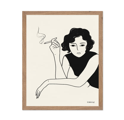 Smoking Woman Portrait