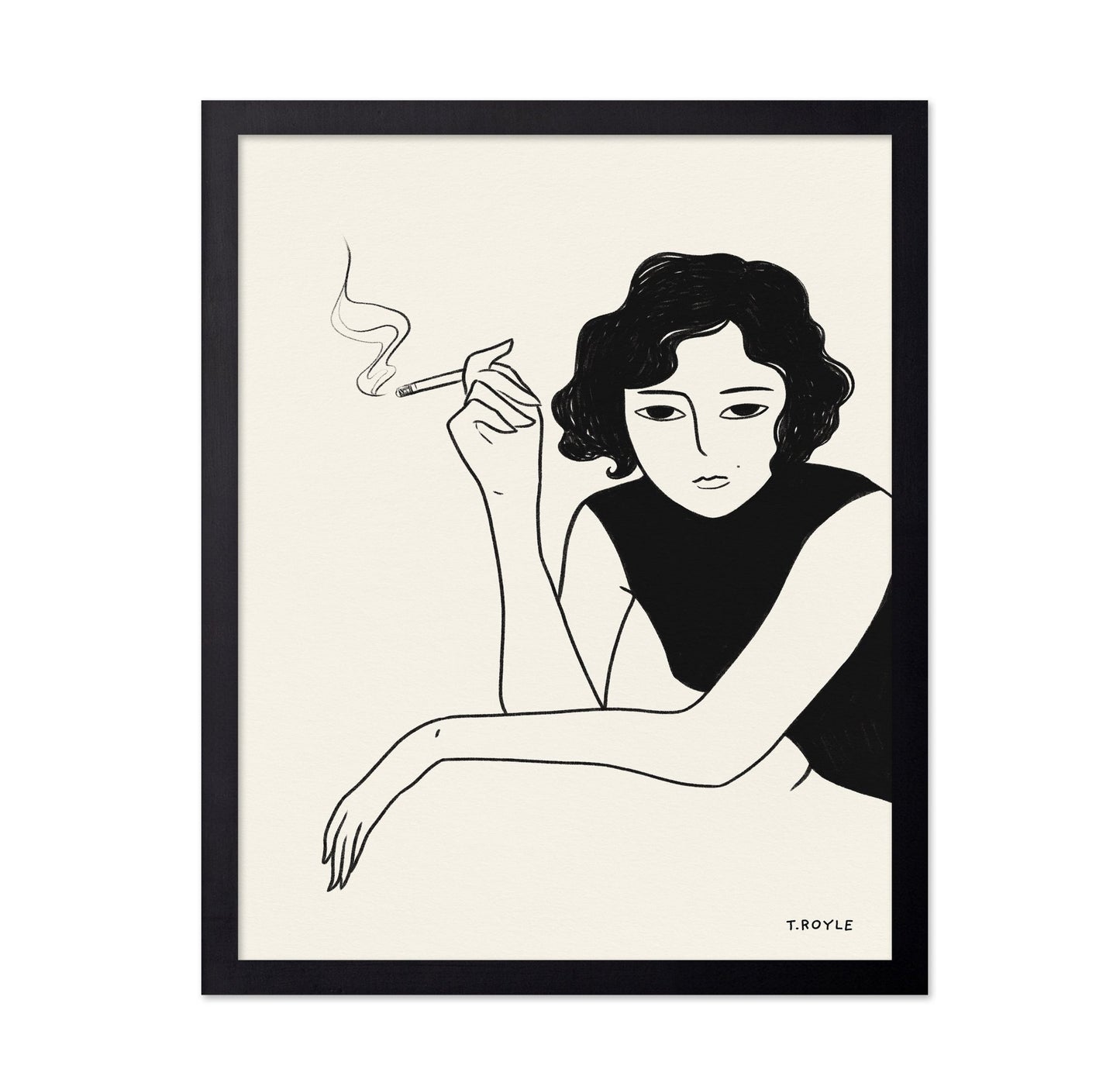 Smoking Woman Portrait