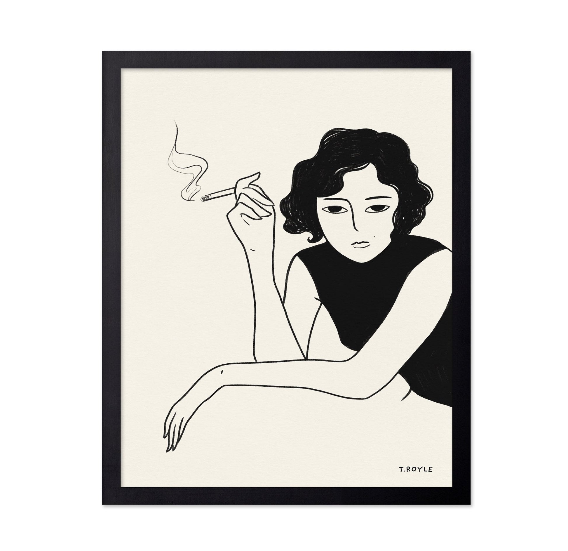 Smoking Woman Portrait