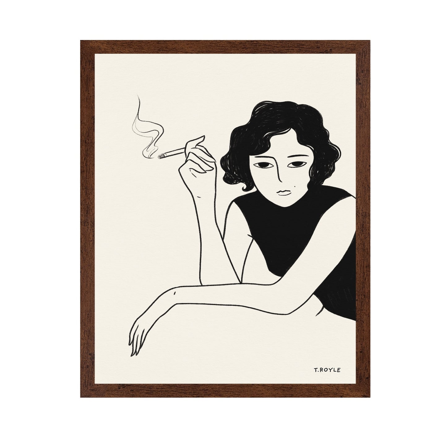 Smoking Woman Portrait
