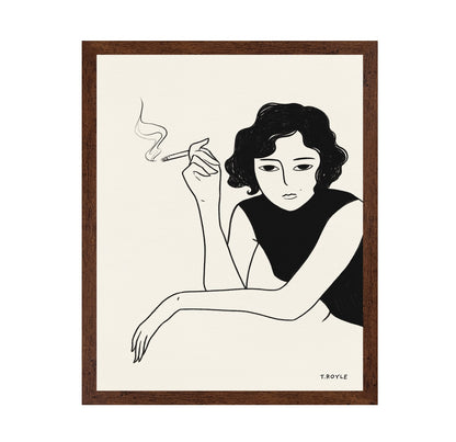 Smoking Woman Portrait