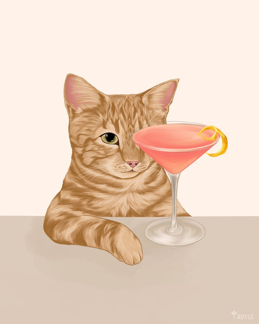 Cat Cocktail Moment