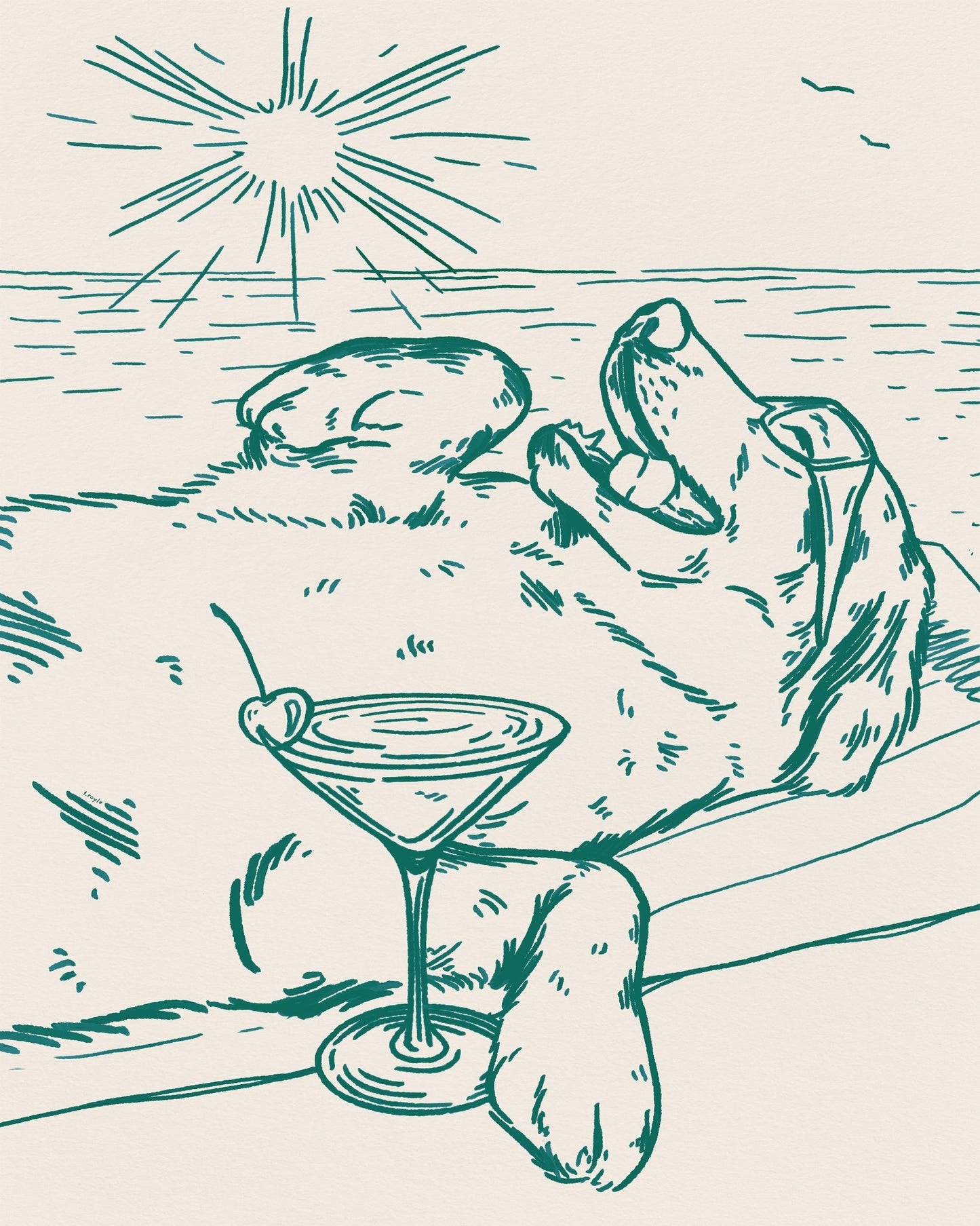 Sunset Dog Martini