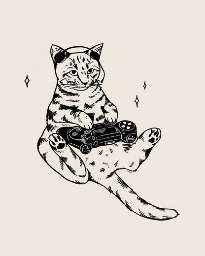 Gaming Cat Sketch