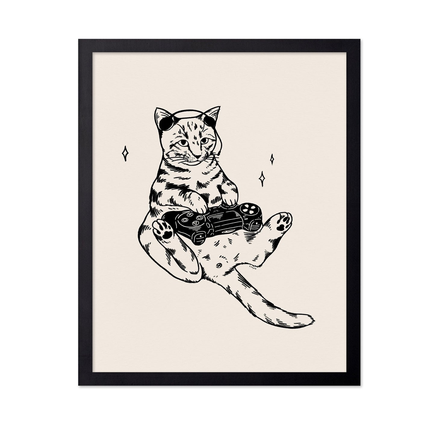 Gaming Cat Sketch