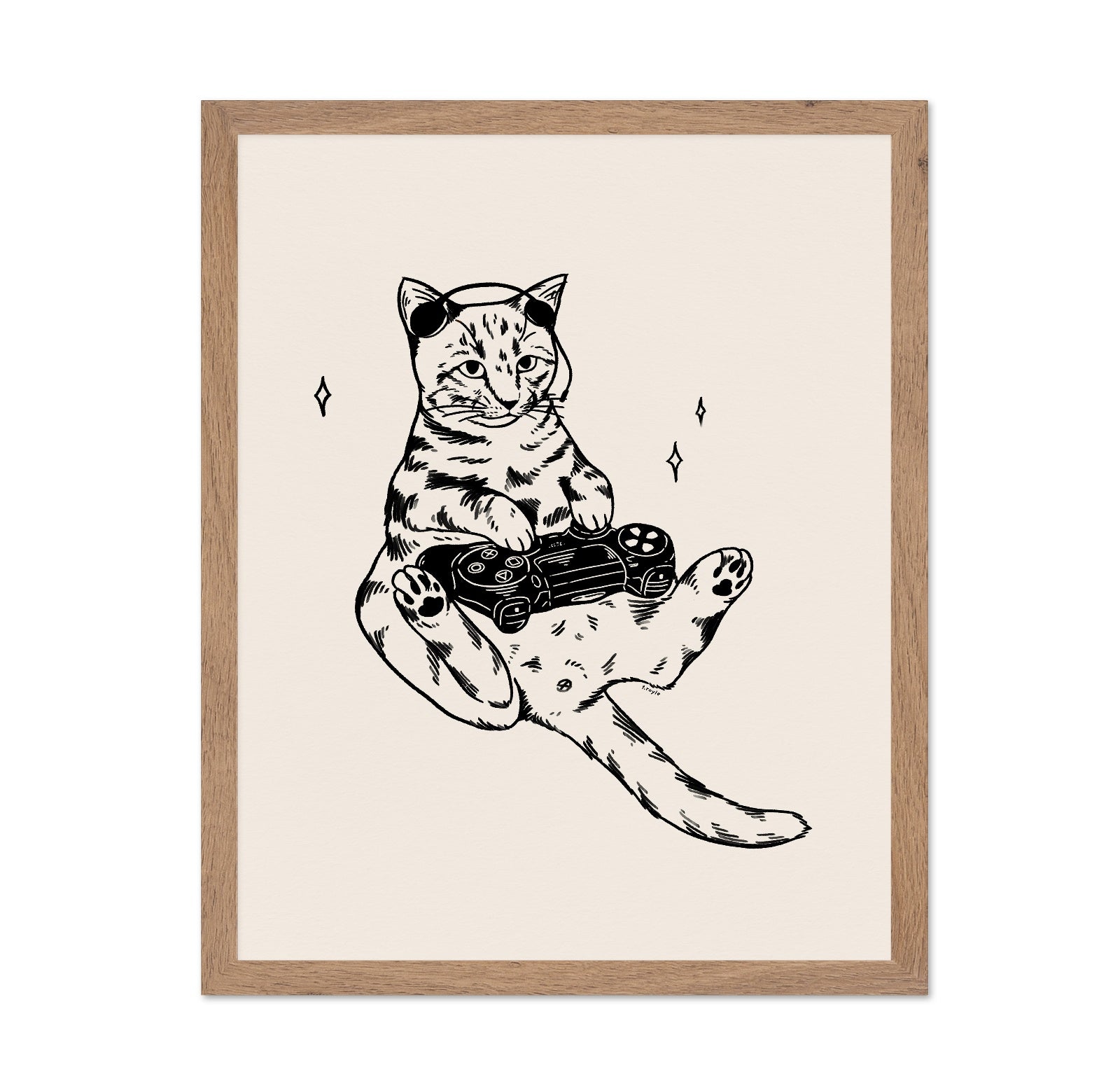 Gaming Cat Sketch